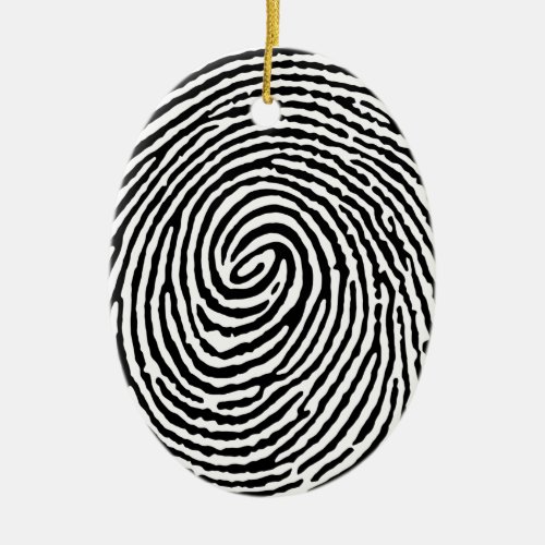 Fingerprint Ceramic Ornament