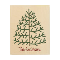 Fingerprint Christmas Tree Family Holiday Keepsake
