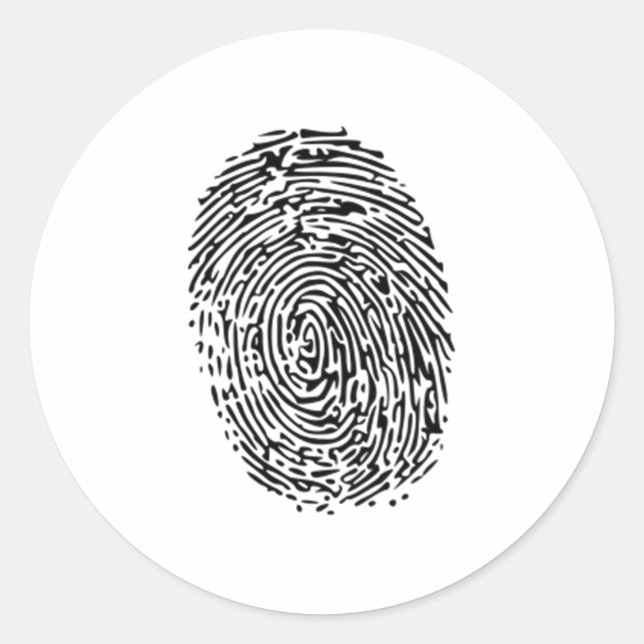 Fingerprint Classic Round Sticker (Front)