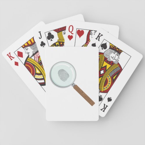 Fingerprint Clue Poker Cards