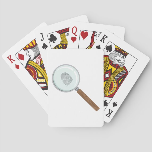Fingerprint Clue Poker Cards (Back)