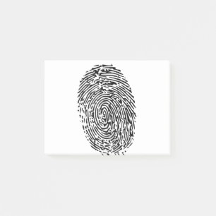 Fingerprint design post-it notes