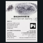 Fingerprint Design, Private Detective Investigator Flyer<br><div class="desc">Fingerprint Design,  Private Detective Investigator Flyer by The Business Card Store.</div>