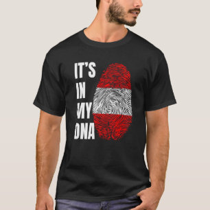Fingerprint DNA Biometry Flag Austria T-Shirt