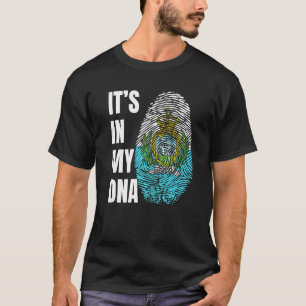 Fingerprint DNA Biometry Flag San Marino T-Shirt