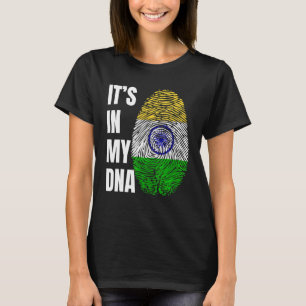 Fingerprint DNA Biometry Indian Flag India T-Shirt