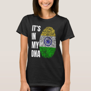 Fingerprint DNA Biometry Indian Flag India T-Shirt