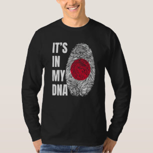 Fingerprint DNA Biometry Japanese Flag Japan T-Shirt
