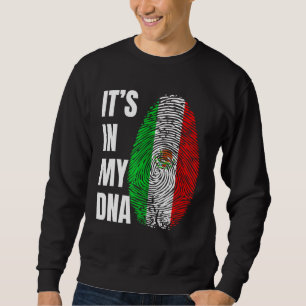 Fingerprint DNA Biometry Mexican Flag Mexico Sweatshirt