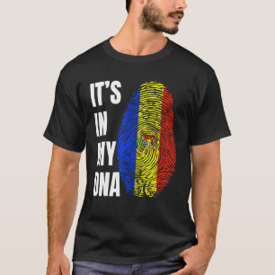 Fingerprint DNA Biometry Moldova Flag Moldova T-Shirt