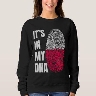 Fingerprint DNA Biometry Polish Flag Poland Sweatshirt