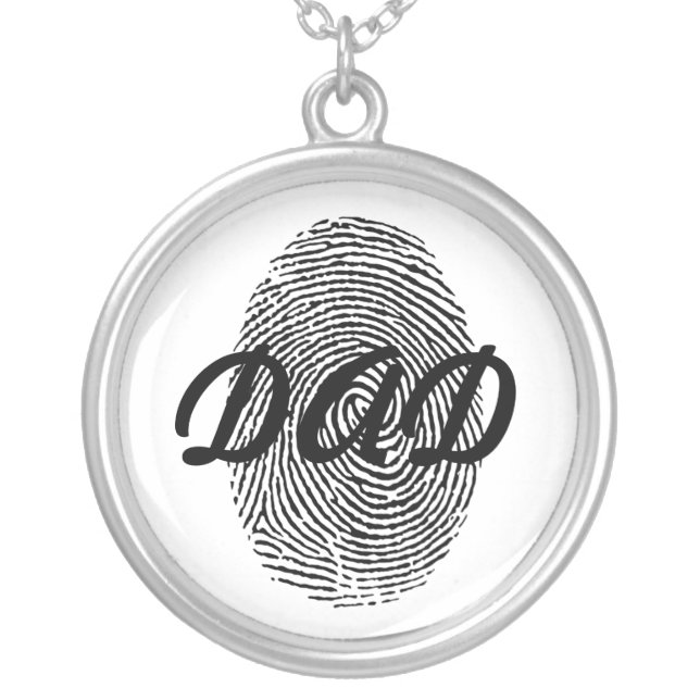 Fingerprint Father's Day Keepsake Pendant (Front)