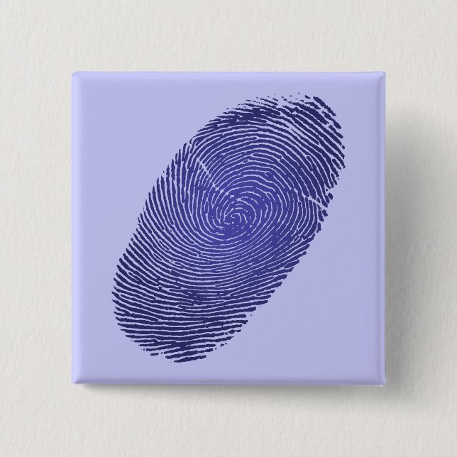 Fingerprint Graphic Pinback Button (Front)
