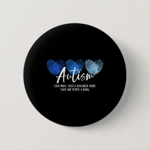 Fingerprint Heart Autism Each Print Tells A Differ Button