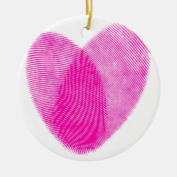 Fingerprint Heart Ceramic Ornament by The_Everything_Store at Zazzle