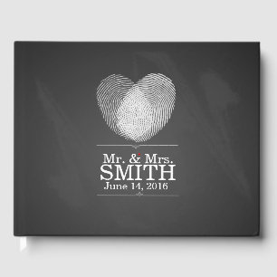 fingerprint heart party/wedding Guest book