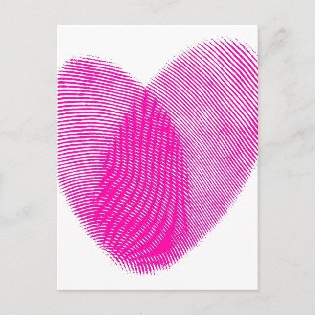 Fingerprint Heart Postcard (Front)