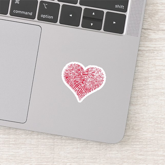 Fingerprint heart sticker (Detail)