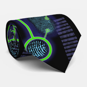 Fingerprint ID Science Tie