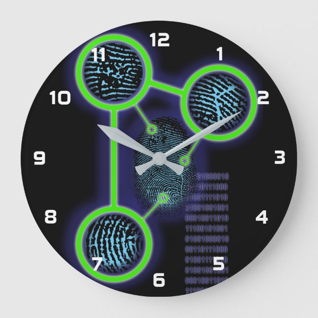Fingerprint Identification Science Large Clock (Front)