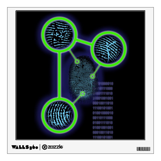 Fingerprint Identification Science Wall Decal (Front)
