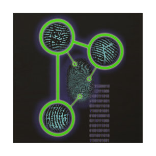 Fingerprint Identification Science Wood Wall Art
