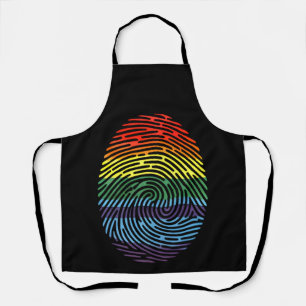 Fingerprint LGBTQ Proud Gay Lesbian Rainbow Pride Apron