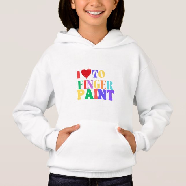 Fingerprint magic- i love the art of prints hoodie (Front)
