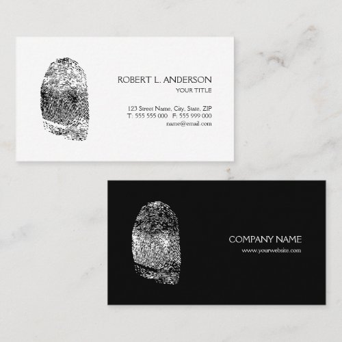 Fingerprint business card