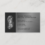 Fingerprint Private Investigator Business Card at Zazzle