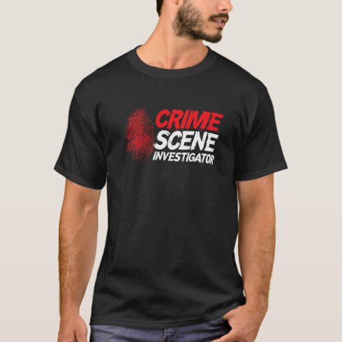 Fingerprint Private Spy Detective Crime Scene Inve T_Shirt