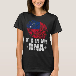 Fingerprint Samoa Flag It's In My Dna T-Shirt