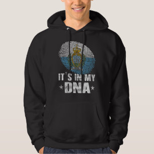 Fingerprint San Marino Flag It's In My Dna Hoodie