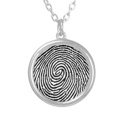 Fingerprint Silver Plated Necklace