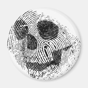 Fingerprint skull magnet