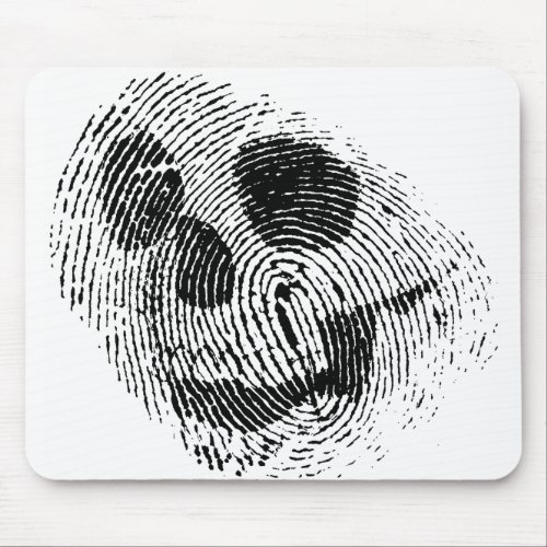 Fingerprint skull mouse pad