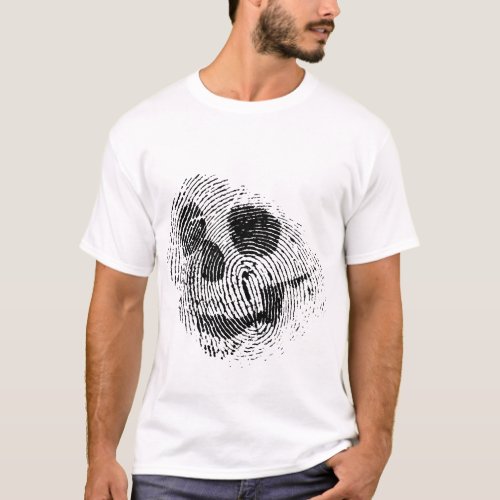 Fingerprint skull T_Shirt