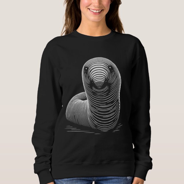 Fingerprint Style - Worm Dad Mom Sweatshirt (Front)