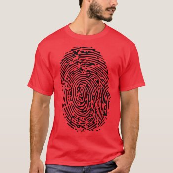 Fingerprint T-shirt by HumphreyKing at Zazzle