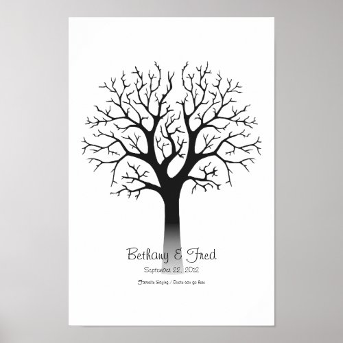 Fingerprint Tree 11x165 Poster