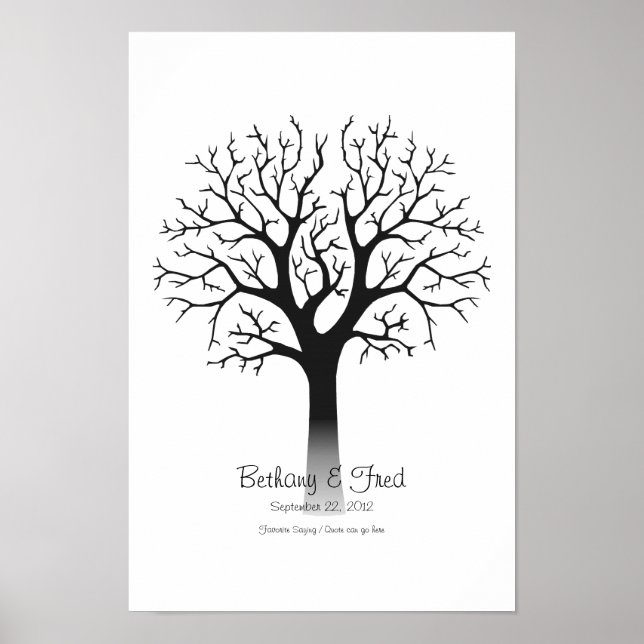 Fingerprint Tree 11"x16.5" Poster (Front)