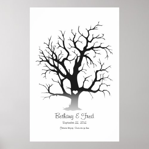 Fingerprint Tree 40x60 Poster