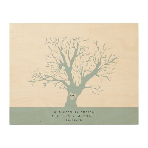 Fingerprint Tree Alternative Wedding Guest Book Wood Wall Art