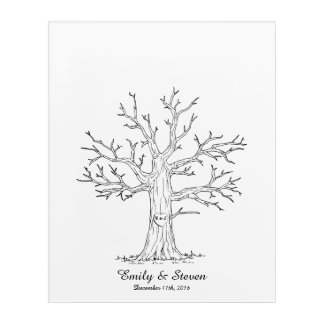 Fingerprint Tree - An Alternative Guestbook idea! Acrylic Print