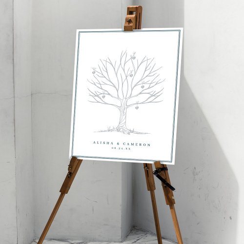 Fingerprint Tree  Monogram Wedding Guest Book