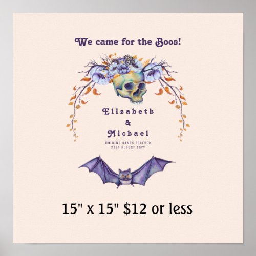 Fingerprint Tree Wreath Halloween BOOS Budget Poster