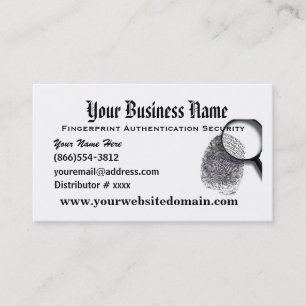 fingerprint, Your Business Name, Fingerprint Au... Card