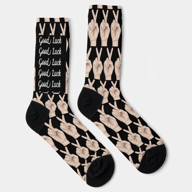 fingers crossed drawing socks (Right)