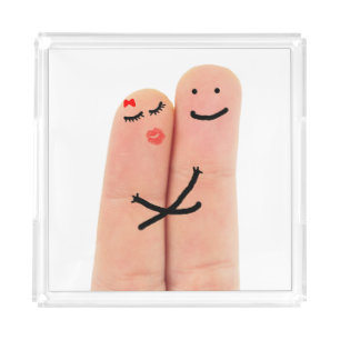 Fingers in love acrylic tray