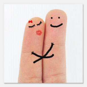 Fingers in love sign